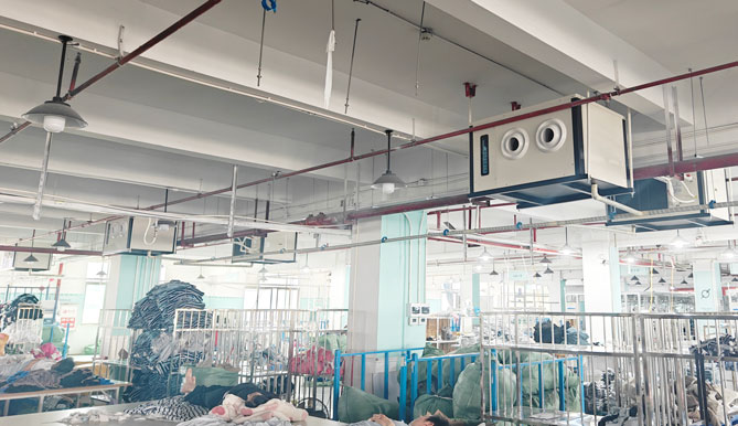 工業(yè)廠房節(jié)能降溫，蒸發(fā)冷省電空調-射流式空調機組